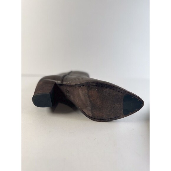 Frye Womens Boots Brown Renee Seam Short Leather Western Heeled Ankle Bootie 6 M - Picture 11 of 11